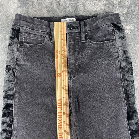 Good American Good Legs Jeans Womens 4/27 Black Skinny Ankle Stretch - Picture 8 of 10